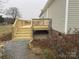 Newly built deck with stairs and railing at 7104 Sandy Smith Rd, Marshville, NC 28103