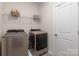 Convenient laundry room with washer, dryer, and shelving at 7163 Yardley St, Gastonia, NC 28056