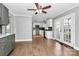 Kitchen features white cabinets, granite counters, and stainless steel appliances at 835 Belmont Ave, Charlotte, NC 28205