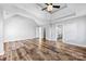 Spacious bedroom with hardwood floors and vaulted ceiling at 8506 Delamere Ln, Charlotte, NC 28269