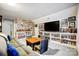 Fun game room with a comic book wall and large TV at 1009 Chapman St, Indian Trail, NC 28079