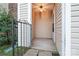 A covered entryway, providing shelter and access to the home's front door at 10240 Rose Meadow Ln # D, Charlotte, NC 28277