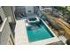 Elevated view of backyard pool and patio area at 109 Myers Port Way # 2, Mooresville, NC 28117