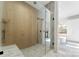 Spa-like bathroom with large shower and marble tile at 109 Myers Port Way # 2, Mooresville, NC 28117