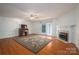 Spacious living room with hardwood floors, fireplace and sliding doors at 110 Robin Rd, Lincolnton, NC 28092