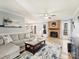 Cozy living room with a fireplace and hardwood floors at 1147 Bloom Wood Ln, Matthews, NC 28105