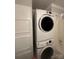 Stackable washer and dryer in convenient laundry room at 1219 Stevens Cir, Gastonia, NC 28054