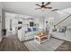 Open concept living room with kitchen view at 1503 Brooksland Pl, Waxhaw, NC 28173