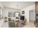 Charming dining area with a glass table and four green chairs at 200 Barra Dr, Waxhaw, NC 28173