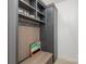 Organized mudroom with built-in bench, hooks, and storage at 200 Barra Dr, Waxhaw, NC 28173