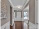 Bright entryway with hardwood floors and decorative wall art at 2056 Angel Oak Dr, Fort Mill, SC 29715