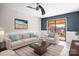 Living room with balcony access and light beige sofa at 2146 S Main St, Kannapolis, NC 28081