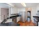 Kitchen with stainless steel appliances and a black granite countertop at 2241 Londonderry Dr, Gastonia, NC 28056