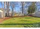 Spacious backyard with wood fence and mature trees at 2328 Barry St, Charlotte, NC 28205