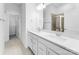 Bathroom featuring a double vanity and walk in shower at 3113 Beacon Heights Rd, Indian Land, SC 29707