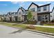 A row of townhomes with manicured landscaping and sidewalks at 3113 Beacon Heights Rd, Indian Land, SC 29707