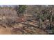 Aerial view of a park with playground, pavilion, and mature trees at 3572 Artists Way, Charlotte, NC 28205