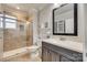 Bathroom with shower, toilet and vanity with modern finishes at 419 Williamson St, Fort Mill, SC 29715