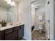 Bathroom with vanity, shower, and toilet at 469 Shallowford Dr, Rock Hill, SC 29732