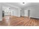 Hardwood floors and open concept layout, virtually staged at 639 Harrison St, Statesville, NC 28677