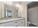 Clean bathroom with granite countertops and a shower/tub combo at 8928 Morning Mist Rd, Charlotte, NC 28215