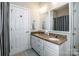 Double vanity bathroom with granite countertop at 11925 Lawings Corner Dr, Huntersville, NC 28078