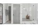 Walk-in shower with subway tile and glass door at 12 Tanglewood Rd, Clover, SC 29710