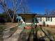 Charming yellow house with a covered porch and mature trees at 1418 Winston Dr, Charlotte, NC 28205