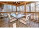 Screened porch with outdoor dining set and wooded views at 148 Shawver Ln, Statesville, NC 28625