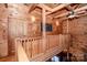 Upstairs hallway with exposed beams and stained glass window at 148 Shawver Ln, Statesville, NC 28625