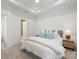 Bright bedroom with a queen bed and ensuite bathroom at 4027 Capital Ridge Ct # 10, Charlotte, NC 28205