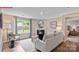 Cozy living room featuring a fireplace and hardwood floors at 522 Zermatt Ct, Monroe, NC 28112