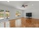 Spacious living room with hardwood floors and access to a patio at 5774 Crown Ter, Hickory, NC 28601