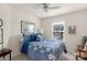 Charming bedroom with a full-size bed and blue bedding at 6014 Cadence Ln, Fort Mill, SC 29707