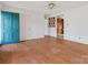 Living room featuring hardwood floors and teal door at 6439 Montpelier Rd, Charlotte, NC 28210