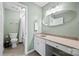 Clean bathroom, featuring updated vanity and bathtub at 6700 Fairhope Ct, Charlotte, NC 28277