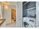 Convenient upper-level laundry with washer and dryer at 7251 Meeting St, Charlotte, NC 28210