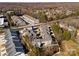 Aerial perspective of townhome community and neighborhood at 7908 Rea View Ct, Charlotte, NC 28226