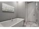 Relaxing bathroom with freestanding soaking tub at 7908 Rea View Ct, Charlotte, NC 28226