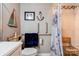 Accessible bathroom with shower and grab bars at 116 Country Creek Dr, Kings Mountain, NC 28086