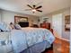 Main bedroom with ceiling fan and plenty of light at 116 Country Creek Dr, Kings Mountain, NC 28086