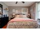 Serene bedroom featuring hardwood floors and a ceiling fan at 116 Country Creek Dr, Kings Mountain, NC 28086