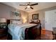 Bright bedroom featuring hardwood floors and a ceiling fan at 116 Country Creek Dr, Kings Mountain, NC 28086