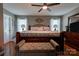 Large bedroom with a king-size bed and wood floors at 116 Country Creek Dr, Kings Mountain, NC 28086