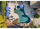 Amazing bird's-eye view of a luxurious pool area at 13505 Evening Primrose Dr, Davidson, NC 28036