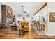 Living room with stone fireplace and hardwood floors at 13924 Island Dr, Huntersville, NC 28078