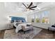 Main bedroom with tray ceiling, and large windows at 14206 Morningate St, Huntersville, NC 28078