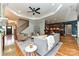 Open-concept living area flowing into the kitchen, ideal for entertaining and Gathering gatherings at 1467 Kensington Park Ct, Hickory, NC 28602