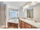 Main bathroom with corner tub, double vanity, and separate shower at 1957 Beth Haven Church Rd, Denver, NC 28037