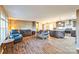 Open living room with kitchen view and wood floors at 1957 Beth Haven Church Rd, Denver, NC 28037